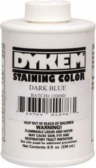 Dykem - 8 Ounce Dark Blue Staining Color - Brush in Cap Container - Americas Tooling