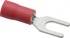 Ideal - #8 Stud, 22 to 18 AWG Compatible, Partially Insulated, Crimp Connection, Standard Fork Terminal - Americas Tooling