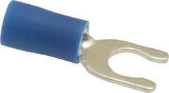 Ideal - #10 Stud, 16 to 14 AWG Compatible, Partially Insulated, Crimp Connection, Locking Fork Terminal - Americas Tooling