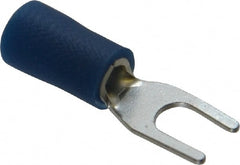 Ideal - #6 Stud, 16 to 14 AWG Compatible, Partially Insulated, Crimp Connection, Standard Fork Terminal - Americas Tooling