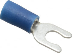 Ideal - #8 Stud, 16 to 14 AWG Compatible, Partially Insulated, Crimp Connection, Locking Fork Terminal - Americas Tooling