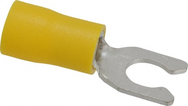 Ideal - #10 Stud, 12 to 10 AWG Compatible, Partially Insulated, Crimp Connection, Locking Fork Terminal - Americas Tooling