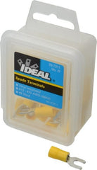 Ideal - #8 Stud, 12 to 10 AWG Compatible, Partially Insulated, Crimp Connection, Standard Fork Terminal - Americas Tooling