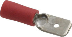 Ideal - 22 to 18 AWG, Vinyl, Fully Insulated, Male Wire Disconnect - 1/4 Inch Wide Tab, Red, cUL Listed, RoHS Compliant, UL Listed - Americas Tooling