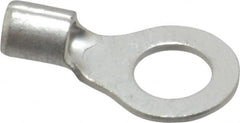 Ideal - 16-14 AWG Noninsulated Crimp Connection Circular Ring Terminal - #10 Stud, 0.661" OAL x 0.374" Wide, Tin Plated Brass Contact - Americas Tooling