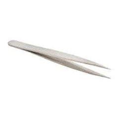 Value Collection - 3-1/2" OAL 0C-SA Precision Tweezers - Short, Flat Tip - Americas Tooling