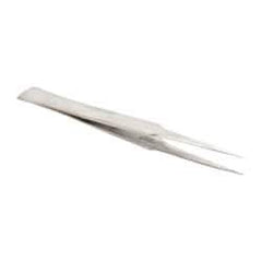 Value Collection - 5-1/8" OAL GG-SS Precision Tweezers - General Utility, Long & Strong Point, Wide Shank - Americas Tooling