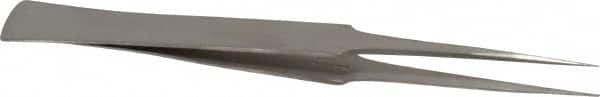 Value Collection - 5-1/8" OAL GG-SA Precision Tweezers - General Utility, Long & Strong Point, Wide Shank - Americas Tooling