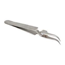 Value Collection - 4-11/32" OAL N7 Reverse Action Tweezers - Curved Fine Point - Americas Tooling