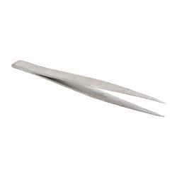 Value Collection - 4-1/4" OAL Stainless Steel Assembly Tweezers - Thin, Fine, Light Point - Americas Tooling