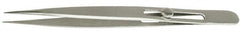 Value Collection - 4-3/4" OAL Assembly Tweezers - Slide Locking, Sharp Point - Americas Tooling
