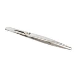 Value Collection - 4-3/4" OAL Stainless Steel Assembly Tweezers - Slide Locking, Sharp Point - Americas Tooling