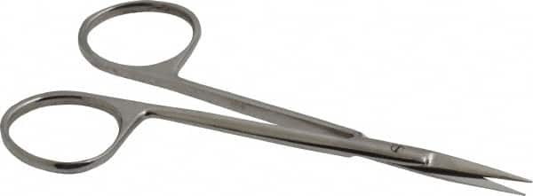 Value Collection - 4-1/2" OAL Stainless Steel Iris Scissors - Straight Handle, For General Purpose Use - Americas Tooling