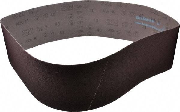 3M - 6" Wide x 60" OAL, 40 Grit, Aluminum Oxide Abrasive Belt - Aluminum Oxide, Coarse, Coated, X Weighted Cloth Backing, Series 341D - Americas Tooling