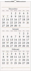 AT-A-GLANCE - 7 Sheet, 12 x 27", Wall Calendar - White - Americas Tooling