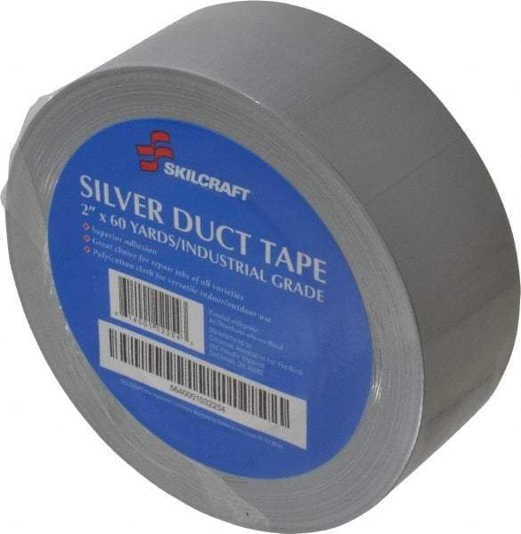 Ability One - 2" x 60 Yds Gray Duct Tape - 9 mil, Rubber Adhesive, Polyethylene Cloth Backing, Series 5640 - Americas Tooling