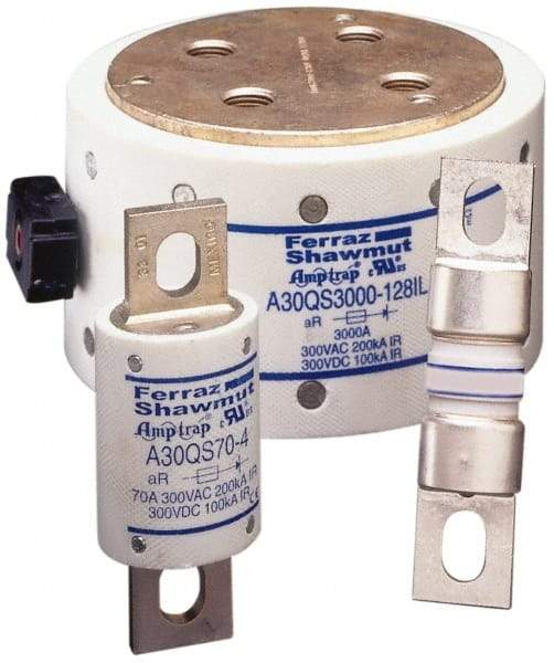 Ferraz Shawmut - 300 VAC/VDC, 15 Amp, Fast-Acting Semiconductor/High Speed Fuse - Clip Mount, 51mm OAL, 100 at DC, 200 at AC kA Rating, 9/16" Diam - Americas Tooling