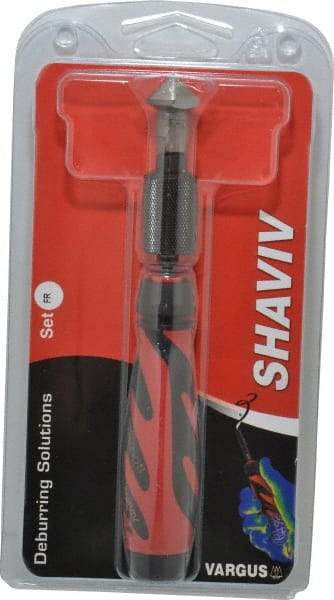 Shaviv - 3 Piece, High Speed Steel Blade, Hand Deburring Tool Set - FR Blade Holder, For Hole Edge - Americas Tooling