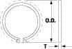 Thomson Industries - 0.078" Wide, Steel 1-1/2" External Retaining Ring - For Use with Linear Bearing SSU-24, SUPER-24, 243848 - Americas Tooling