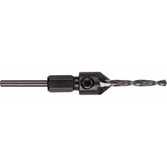 DeWALT - 3/4" Cutter Diam, 11/64" Drill Compatibility, 3-1/2" Overall Length, Adjustable Depth Drill Countersink - Americas Tooling