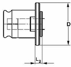 Emuge - 7/16" Tap Shank Diam, 0.328" Tap Square Size, 1/8" Pipe Tap, #3 Tapping Adapter - Exact Industrial Supply