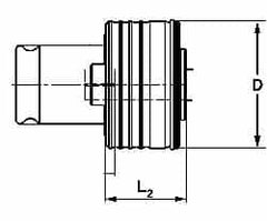 Emuge - 11/16" Tap Shank Diam, 0.515" Tap Square Size, 1/2" Pipe Tap, #3 Tapping Adapter - Exact Industrial Supply