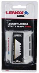 Lenox - 100 Piece Bi-Metal Utility Knife Blade - 2-3/8" OAL - Americas Tooling