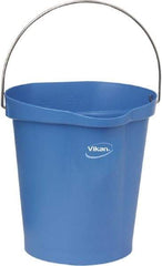 Vikan - 3 Gal, Polypropylene Round Blue Single Pail with Pour Spout - Handle Included - Americas Tooling