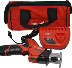 Milwaukee Tool - 12V, 0 to 3,000 SPM, Cordless Reciprocating Saw - 1/2" Stroke Length, 11" Saw Length, 1 Lithium-Ion Battery Included - Americas Tooling