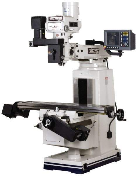 Vectrax - 54" Long x 10" Wide, 3 Phase Acurite Millpower CNC Milling Machine - Variable Speed Pulley Control, NT40 Taper, 5 hp - Americas Tooling