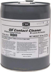 CRC - 5 Gallon Pail Contact Cleaner - 0°F Flash Point, 22,600 Volt Dielectric Strength, Flammable, Food Grade, Plastic Safe - Americas Tooling