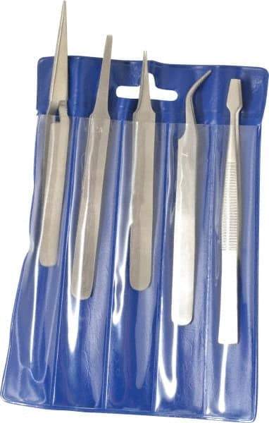 Value Collection - Stainless Steel Tweezer Set - 5 Piece - Americas Tooling