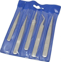 Value Collection - Stainless Steel Tweezer Set - 5 Piece - Americas Tooling