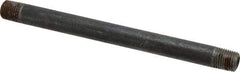 Value Collection - Schedule 80, 1/4" Diam x 6-1/2" Long Black Pipe Nipple - Threaded - Americas Tooling