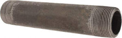 Made in USA - Schedule 80, 1-1/4" Diam x 8" Long Black Pipe Nipple - Threaded - Americas Tooling