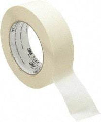 3M - 1-1/2" Wide x 60 Yd Long Tan Paper Masking Tape - Series 2214, 5.4 mil Thick, 23 In/Lb Tensile Strength - Americas Tooling