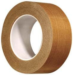 3M - 36 Yd Long x 12" Wide, Series 5453, Brown Silicone Glass Cloth/PTFE Tape - 8.2 mil Thick, 175 Lb/In Tensile Strength - Americas Tooling