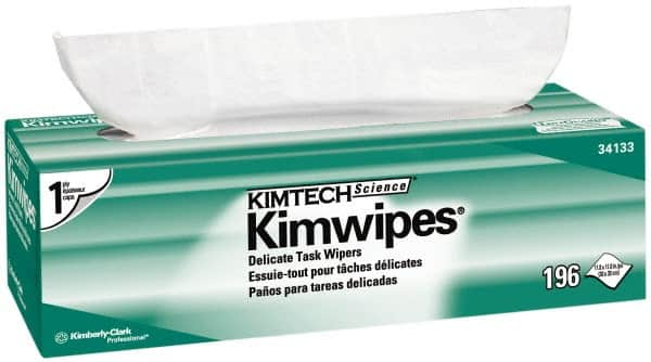 Kimtech - Dry Clean Room/Lab/Critical Task Wipes - Pop-Up, 11-3/4" x 11-3/4" Sheet Size, White - Americas Tooling