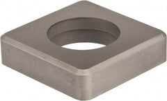 Made in USA - 1" Inscribed Circle, Square Shim for Indexables - Carbide, 1/4" Thick, ISSN Shim Style, Negative Rake - Americas Tooling