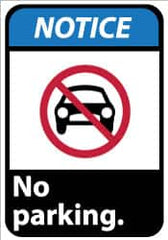 NMC - "Notice - No Parking", 14" Long x 10" Wide, Aluminum Safety Sign - Rectangle, 0.04" Thick, Use for Security & Admittance - Americas Tooling