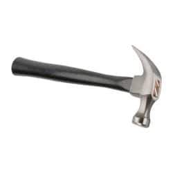 Stanley - 13/16 Lb Head, Curved Claw Nail Hammer - 12-19/64" OAL, Carbon Steel Head, Smooth Face, Wood Handle - Americas Tooling