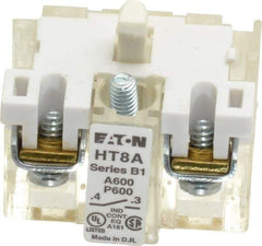 Eaton Cutler-Hammer - 1 to 500 mA, Electrical Switch Contact Block - 5 to 28 Volt, 30-1/2mm Hole, For Use with Indicating Lights, Pushbuttons - Americas Tooling