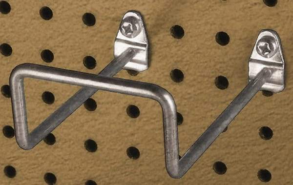 Triton - 2-3/4" ID, 1/4" Diam, 5" Long Double Closed End Loop Pegboard Hook - 5-5/8" Projection, 80° Bend, 2" Bend Length, Steel - Americas Tooling