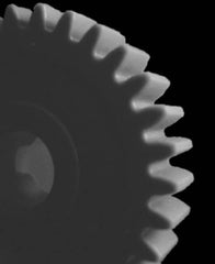 Made in USA - 48 Pitch, 3/4" Pitch Diam, 0.792" OD, 36 Tooth Spur Gear - 1/8" Face Width, 3/16" Bore Diam, 35/64" Hub Diam, 20° Pressure Angle, Acetal - Americas Tooling