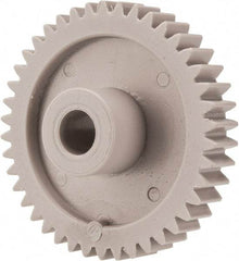 Made in USA - 20 Pitch, 2.1" Pitch Diam, 2.2" OD, 42 Tooth Spur Gear - 3/8" Face Width, 3/8" Bore Diam, 47/64" Hub Diam, 20° Pressure Angle, Acetal - Americas Tooling