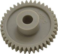 Made in USA - 48 Pitch, 1-5/8" Pitch Diam, 1.708" OD, 39 Tooth Spur Gear - 1/4" Face Width, 5/16" Bore Diam, 43/64" Hub Diam, 20° Pressure Angle, Acetal - Americas Tooling