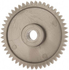 Made in USA - 48 Pitch, 2" Pitch Diam, 2.083" OD, 48 Tooth Spur Gear - 1/4" Face Width, 5/16" Bore Diam, 43/64" Hub Diam, 20° Pressure Angle, Acetal - Americas Tooling