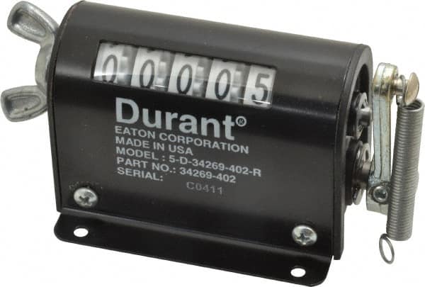 Durant - 5 Digit Wheel Display Counter - Side Wingnut Reset - Americas Tooling