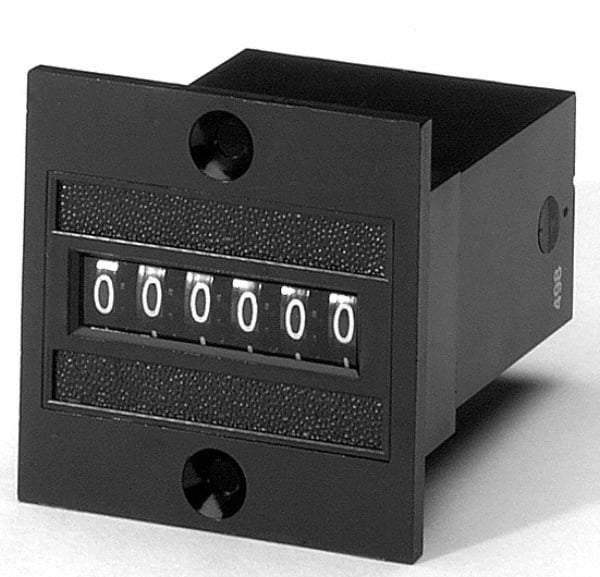 Durant - 6 Digit Wheel Display Counter - 1 Inch High, 24VDC Voltage, Miniature Electric Counters - Americas Tooling