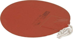 Made in USA - Round, Silicon Rubber, Standard Heat Blanket - 120 Volt, Adhesive Back, Use with Metal Containers - Americas Tooling